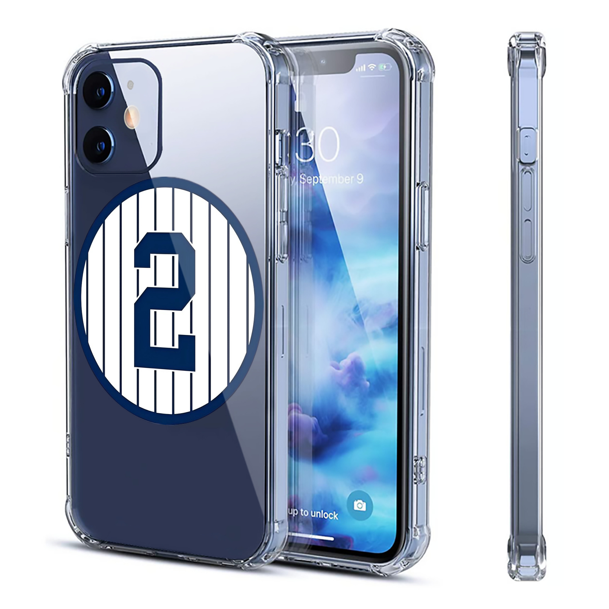 Derek Jeter 5 Clear IPhone 12 Case – Soft TPU With UV Print – Enhanced Drop Protection, Precise Fit, Anti-Fingerprint, Customizable Design, Scratch-Resistant, Yellow-Resistant